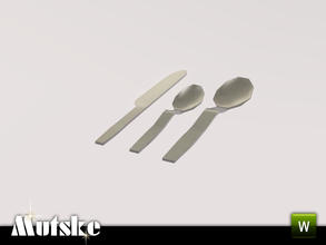 Sims 3 — Christmas Knife and spoons by Mutske — 1 recolorable part. Made by Mutske@TSR. TSRAA. 