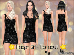 Sims 3 — Happy Girl - For Adult by sims2fanbg — .:Happy Girl:. Dress for Adult in 3 recolors,Recolorable,Mesh by