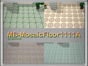 Sims 3 — MB-MosaicFloor1111A by matomibotaki — MB-MosaicFloor1111A, antique looking mosaic floor, two variations with 2