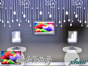 Sims 3 — Colorful Butterfly Painting_xhaii by xhaii2 — Colorful Butterfly Painting