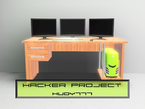 Sims 3 — Hacker Project by hudy777-design — This is my hacker project set Set is consisted of 3 computers and one desk.