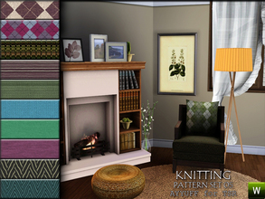 Sims 3 — Knitting Pattern Set05 by ayyuff — 10 recolorable knitting patterns
