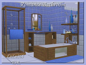 Sims 3 — Romance Bathroom by Lulu265 — A Romantic Bathroom for your Sims. A bath, shower and basin in romantic glass and