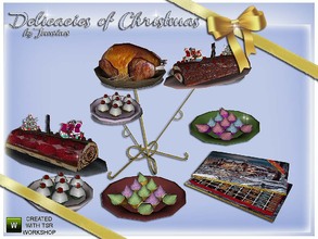 Sims 3 —  by jomsims — Merry Christmas to all. To December 24 here is a set of Christmas greed. With Christmas logs