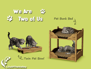 Sims 3 — Two of Us by LilyOfTheValley — This set is specially designed for those who have twin pets. It allows your pets