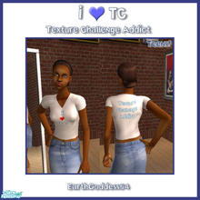 Sims 2 — I Heart TC - (TF White) by EarthGoddess54 — For you TC addicts out there, teen t-shirt in white. Enjoy!