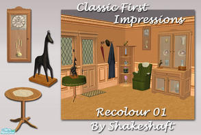 Sims 2 — Classic First Impressions - Recolour01 by Shakeshaft — A recolour of my Hallway Set, with lightwood finishes,