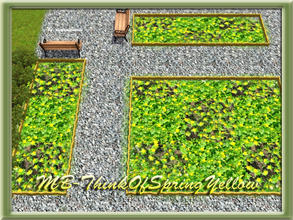 Sims 3 — MB-ThinkOfSpringYellow by matomibotaki — MB-ThinkOfSpringYellow, terrain paint with little yellow flowers, by