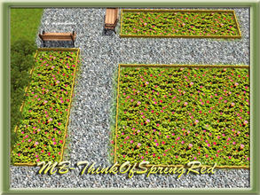 Sims 3 — MB-ThinkOfSpringRed by matomibotaki — MB-ThinkOfSpringRed, grass with little red flowers, by matomibotaki.