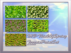 Sims 3 — MB-ThinkOfSpringTerrainPaintSet by matomibotaki — MB-ThinkOfSpringTerrainPaintSet, 5 different terrain-paints