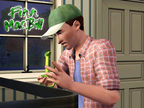 Sims 3 — Finn MacBill by danirio — Finn MacBill is a green guy, hope you like him. I've used maily game content, except