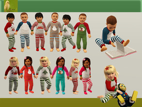 Sims 3 — punie kids group 57 by punie — 1 body outfit for your girl and boy toddler! I hope you enjoy! Recolorable.