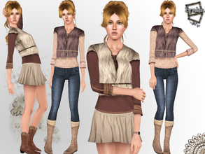 Sims 3 — Extraordinary Christmas Look Set~ by ernhn — *Fur Coat with Shirt *Warm Winter Mini Skirt *Warm Winter Skinny