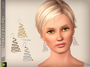 Sims 3 — Snake Earrings by katelys — New earrings in (sort of) a DIY style for women, teens-elder. Enjoy!