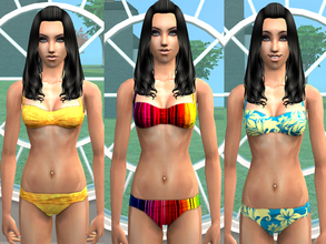 Sims 2 — Swimsuit Recolors - 9 Colors! by SilantWanderer — Included in this set are 9 recolors of Holly\'s bathing suit