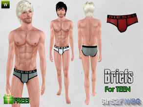 Sims 3 — Briefs - For TEEN by sims2fanbg — .:Boxers and Briefs For TEEN:. Briefs in 3 recolors,Recolorable,Launcher