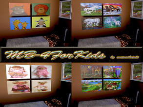 Sims 3 — MB-4ForKids by matomibotaki — MB-4ForKids,4 kids paintings, each with 4 seperate small paintings, new mesh, by