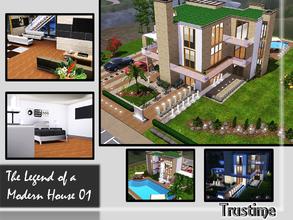Sims 3 — The Legend of a Modern House 01 by Trustime — This modern and fantastic house has a kitchen, a living-room, 2
