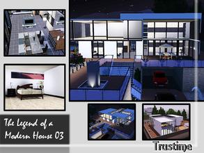 Sims 3 — The Legend of a Modern House 03 by Trustime — This amazing modern house has in the first floor a living room