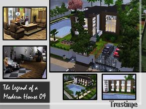 Sims 3 — The Legend of a Modern House 09 by Trustime — This modern house has: Ground floor: - Kitchen - Living room -
