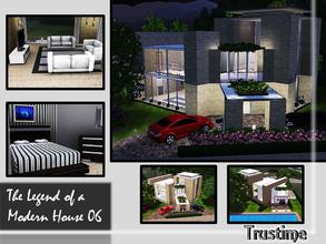 Sims 3 — The Legend of a Modern House 06 by Trustime — This modern House has 1 bedroom, 1.5 bathrooms, a living room with