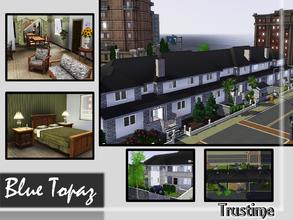 Sims 3 — Blue Topaz - Terraced Houses by Trustime — This terraced house has: In Ground floor: - a living room with