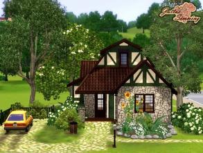 Sims 3 — Tiny Tudor Starter Home by juttaponath — This small cottage has one single or twin bedroom, a small pond and a