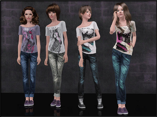 Sims 3 — FashionSet13 by Shojoangel — Hi....the jeans have 2 versions of recol, 1 version have 3 channels (for more