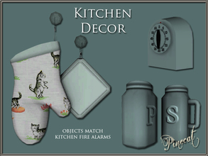 Sims 3 —  Decorative Kitchen Objects by Pinecat — Little extras to add a homey feel to your kitchens! Objects match