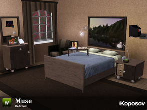 Sims 3 — Muse Bedroom by koposov — Continuing series of Muse. This set contains 18 objects, and all very pleased. I hope