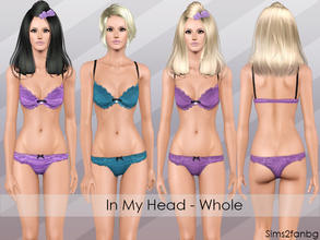 Sims 3 — In My Head - Whole by sims2fanbg — .:In My Head:. Whole with bra and bikini in 3 recolors,Recolorable,Launcher