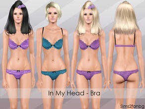 Sims 3 — In My Head - Bra by sims2fanbg — .:In My Head:. Bra in 3 recolors,Recolorable,Launcher Thumbnail. I hope u like