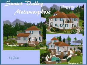 Sims 3 — Sunset Valley Metamorphose by philo — This set is made of three small lots 20x30 built in Sunset Valley. Each