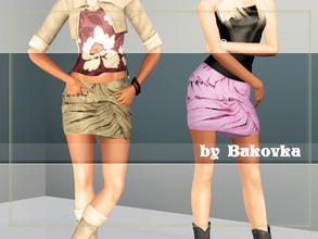 Sims 3 — Skirt Balon Female by bukovka — Skirt with fantasy folds