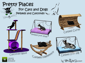 Sims 3 — Pretty Places for Cats and Dogs by BuffSumm — A small set with 8 creations for your cats and dogs. The set
