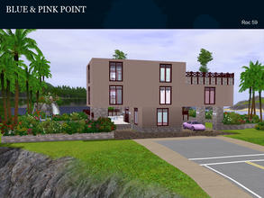 Sims 3 — Blue & Pink Point by roc592 — A modern family home decorated throughout in pinks and blues, 3 bedrooms, 2
