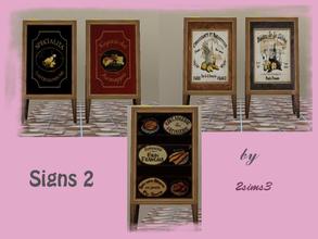 Sims 3 — (2Sims3)Signs for community by lurania — Signs menuboard by www.2sims3.com,created with Workshop,available for
