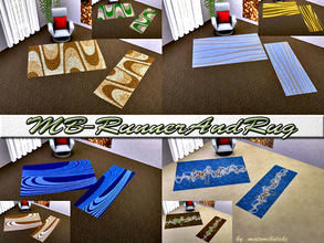 Sims 3 — MB-RunnerAndRug by matomibotaki — MB-RunnerAndRug, new recolorable rugs and matching runners of my 3x2 rug mesh,