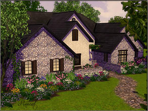 Sims 3 — The Chambord   by Pinecat — This charming one story home has 3 bedrooms, 2-1/2 baths, 2 car garage with laundry