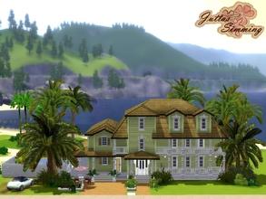 Sims 3 — Large Beach Villa by juttaponath — This large house has two double bedrooms and a twin bedroom. It fits a 40x40