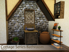 Sims 3 — Cottage Series Bathroom Part 01 by Angela — Part one of the Cottage Series Bathroom. Set contains: Sink,