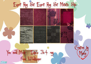 Sims 2 — Esprit Rug Set Metallic Shic by Muccy — This is the Rug Recolor Set. I thank Windkeeper and Echo for the