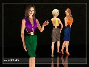 Sims 3 — Dress cocktail Creizy 2 Female by bukovka — Three versions of staining. Paint on two channels.