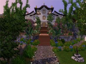 Sims 3 — Celestial Draggon by NiniBeMe692 — Carved into the mountain side, perched on stepping plains, Celestial Dragon