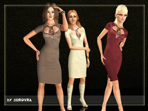 Sims 3 — Dress Business style Female by bukovka — Dress for the business woman. Three versions of staining.Painting on a