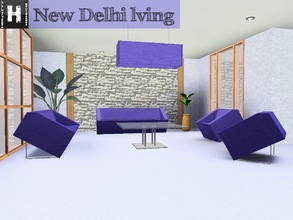 Sims 3 — New Delhi Living by hudy777-design — Nice purple living room set consisted of sofa, loveseat, chair and light