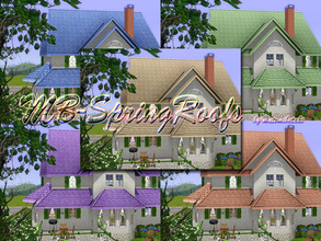 Sims 3 — MB-SpringRoofs by matomibotaki — 5 roofs in light colors like the breath of spring and new shingle structure, by