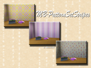 Sims 3 — MB-PatternSetStripes by matomibotaki — Little pattern set with 3 different stripes pattern, to find under