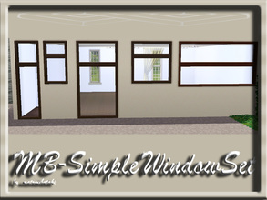 Sims 3 — MB-SimpleWindowSet by matomibotaki — A little set of 5 windows that matches the large 3x1 Ribbon Window in game