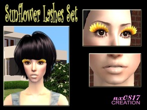 Sims 2 — Sunflower Lashes Set by nx08172 — I saw this amazing photo of a model once with similar eyelashes and I thought